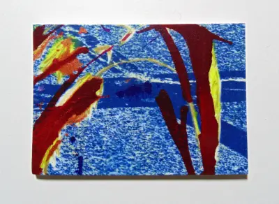 Roanoke Mixed Media Original Art ACEO Cyanotype Ink aceo art card thumbnail 1