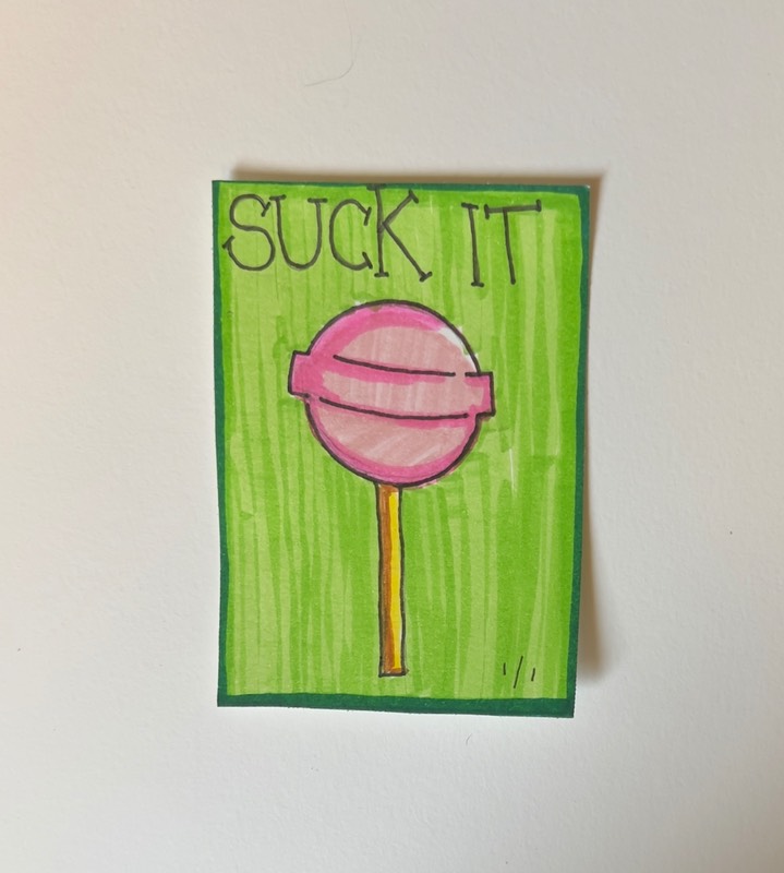 ACEO Original Suck it Lollipop aceo art card