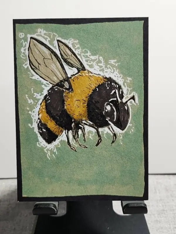 Save the Bees aceo art card
