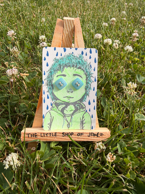 Rain Boy aceo art card thumbnail 2