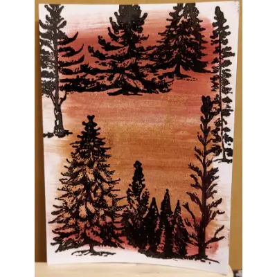 Camouflage aceo art card thumbnail 2