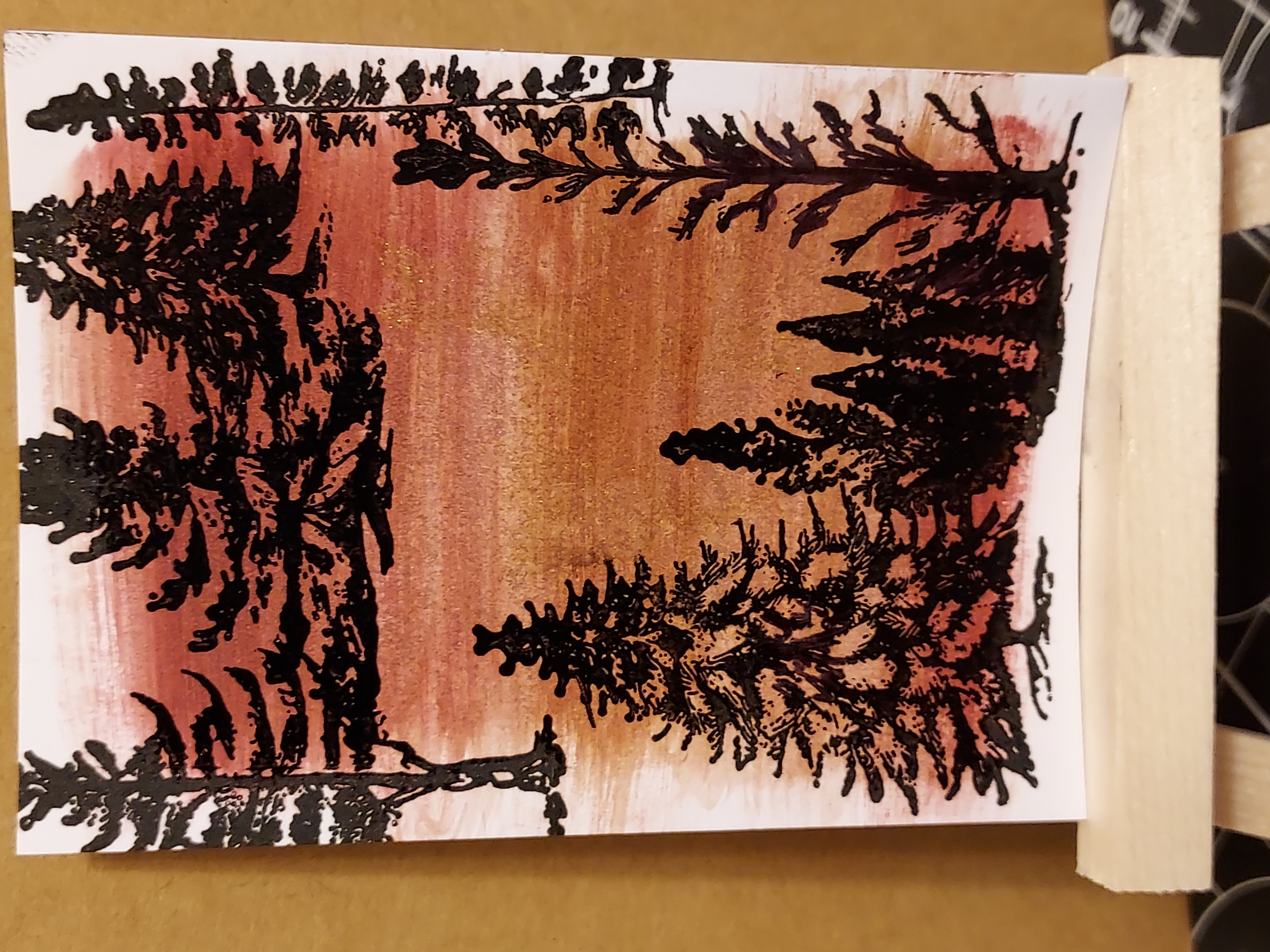 Camouflage aceo art card thumbnail 1