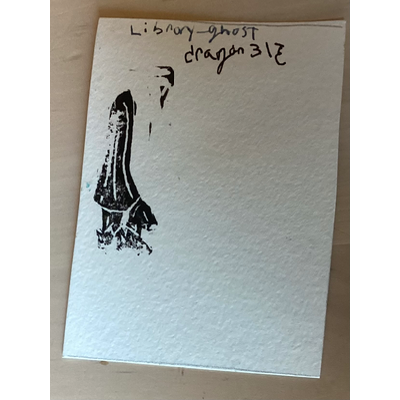Watercolor dragon 3/5 aceo art card thumbnail 3