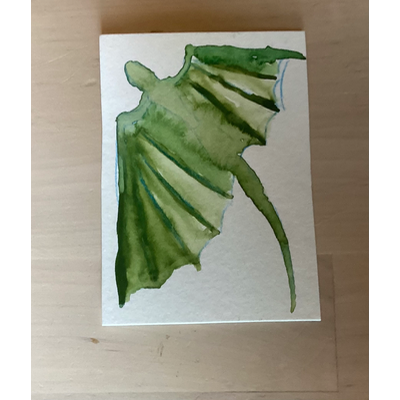 Watercolor dragon 3/5 aceo art card thumbnail 1