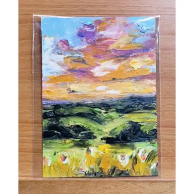 Sunset Hills aceo art card thumbnail 1