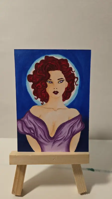 Moon Goddess aceo art card