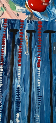 Swimming Time aceo art card thumbnail 2