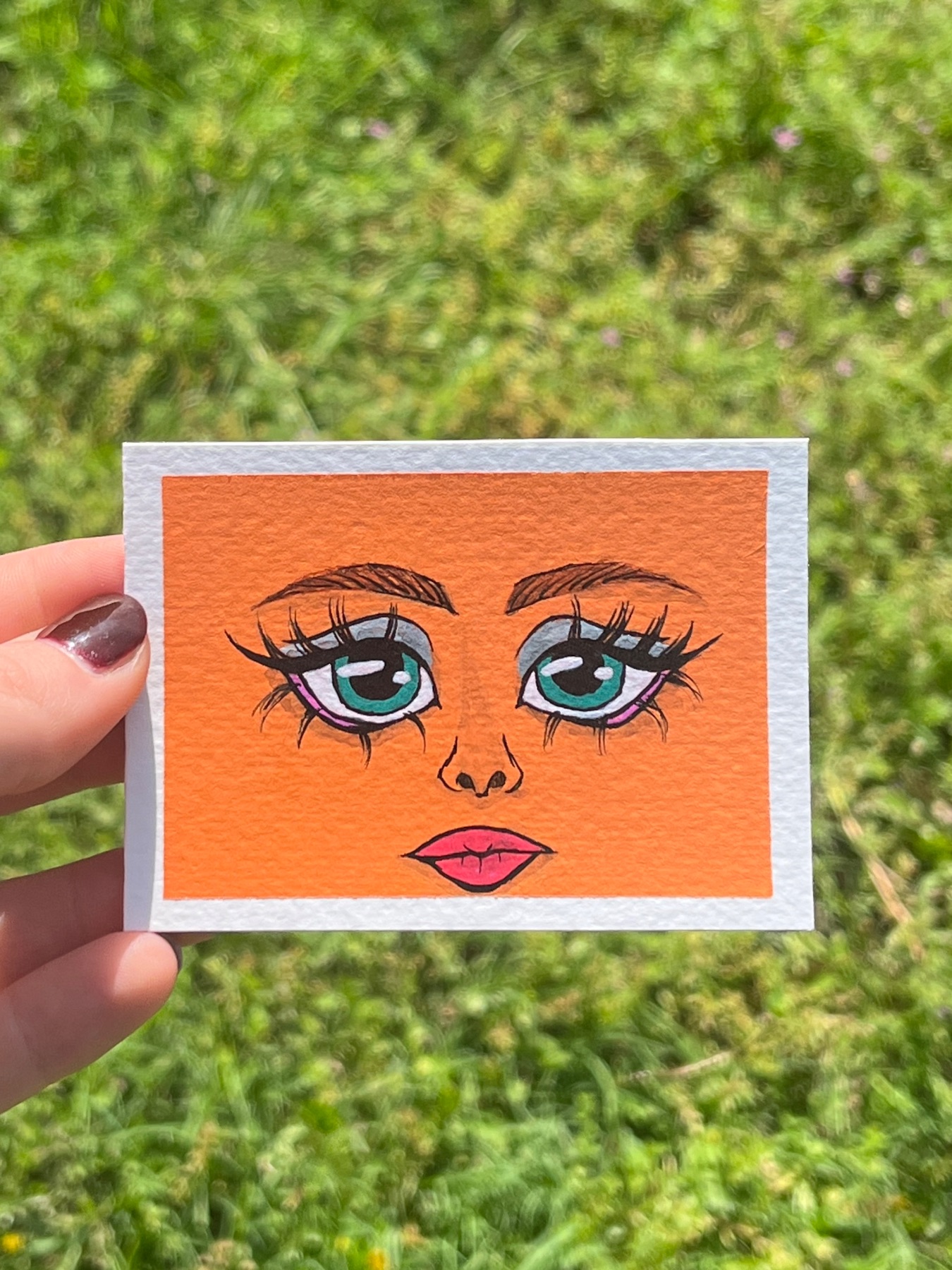 Tangerine aceo art card