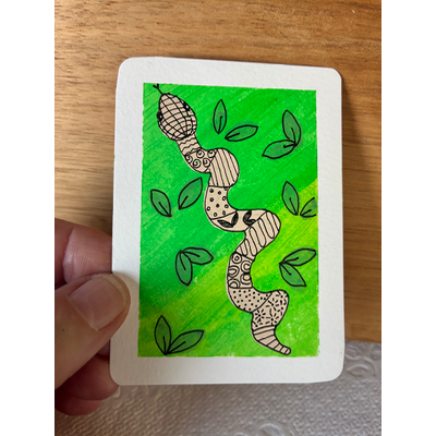 Mr. Snake aceo art card thumbnail 1