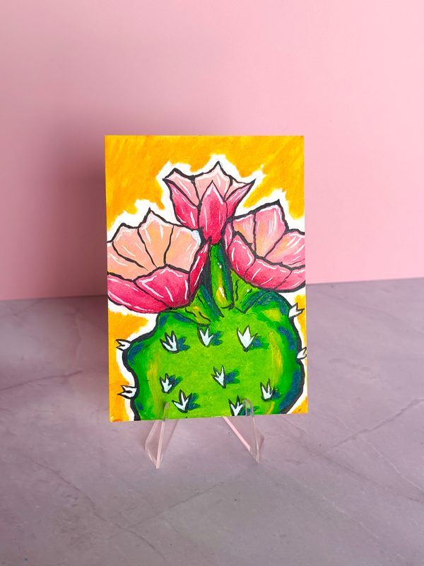 Pink Bloom aceo art card