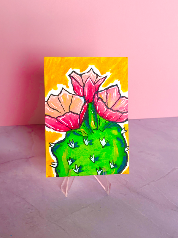 Pink Bloom aceo art card