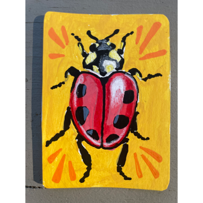 Big Red aceo art card thumbnail 1