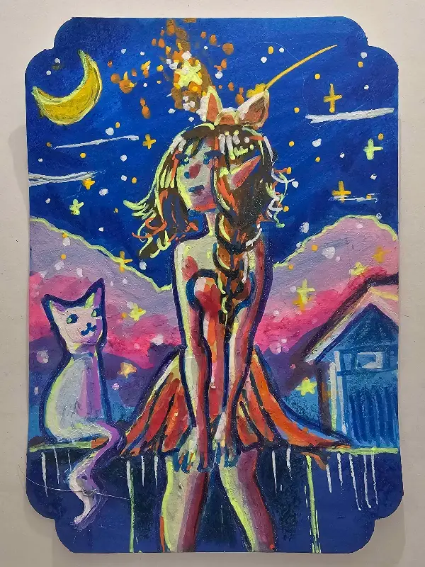 On the Fence aceo art card