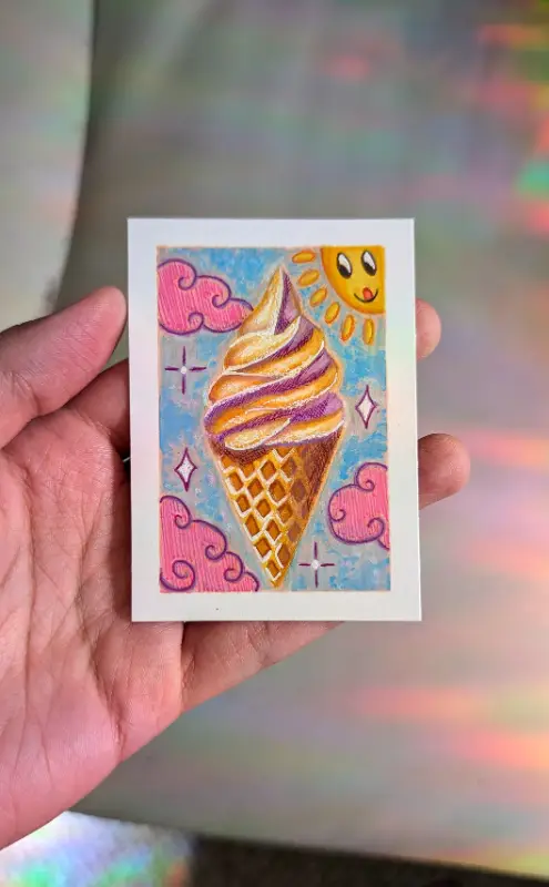 Ice cream days🍦🌞 aceo art card
