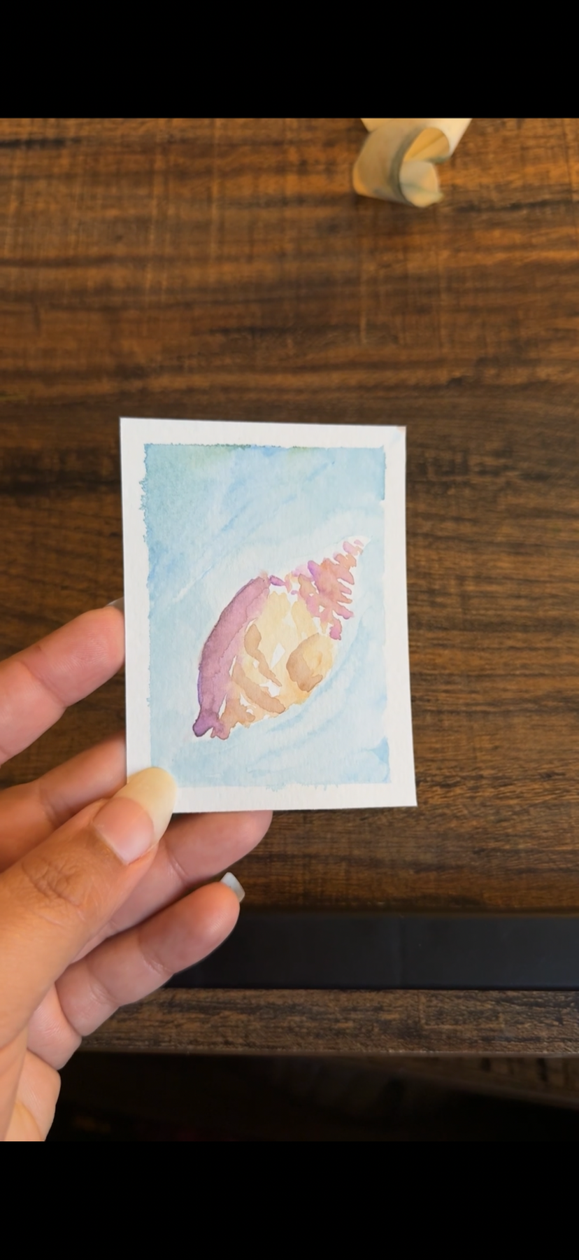 Seashell aceo art card