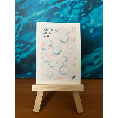 Petri Dish aceo art card thumbnail 2