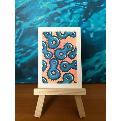 Petri Dish aceo art card thumbnail 1