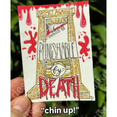 "Chin Up!" aceo art card thumbnail 1