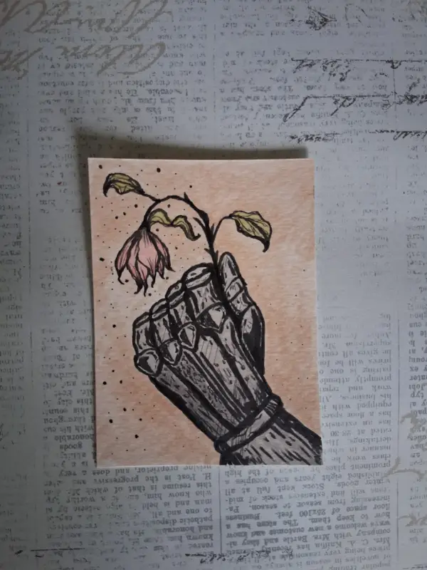 The Token aceo art card