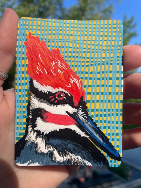 “Grateful Red” aceo art card