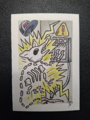 "Electrician" aceo art card thumbnail 1