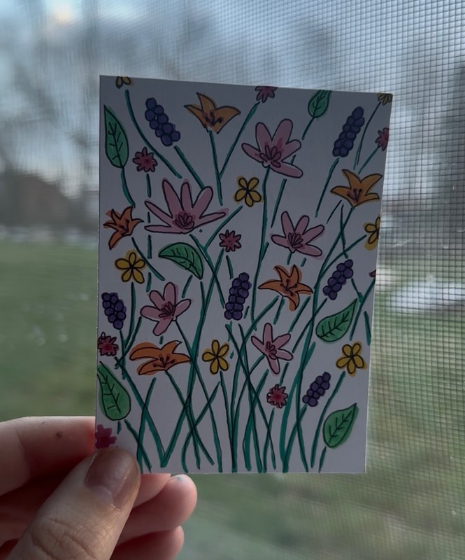 Wildflowers aceo art card