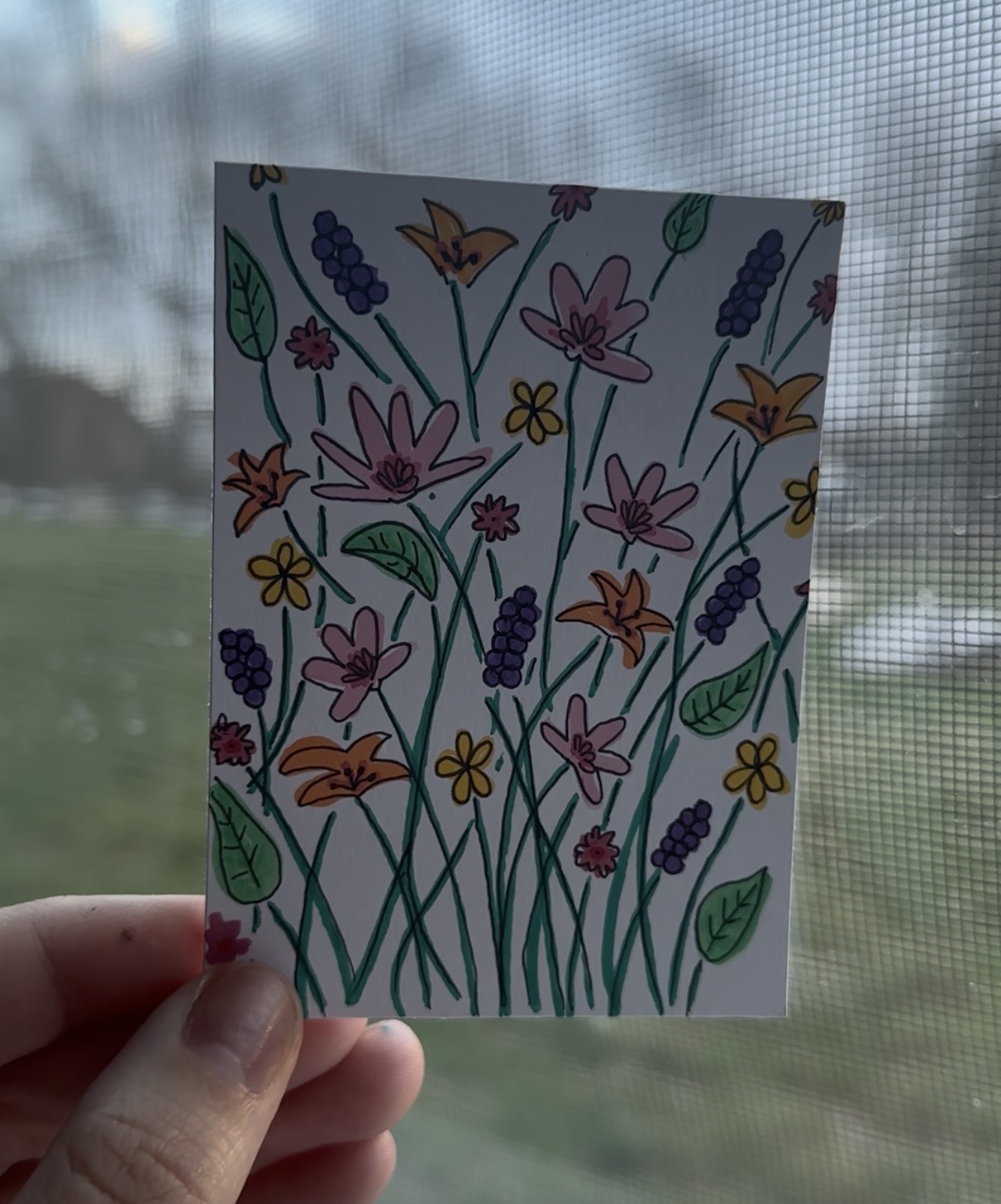 Wildflowers aceo art card