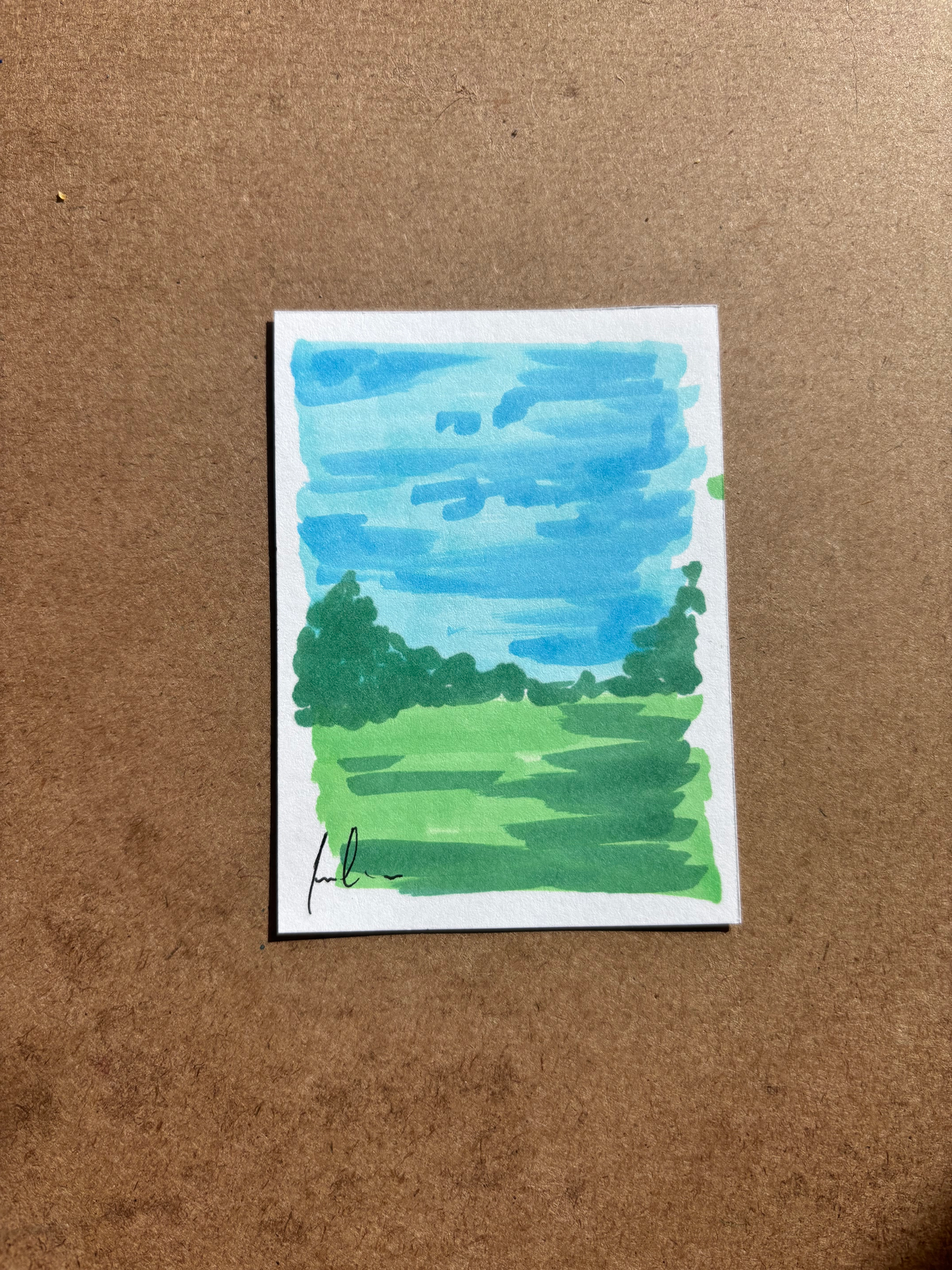 “Landscape: Three” 3/5 aceo art card