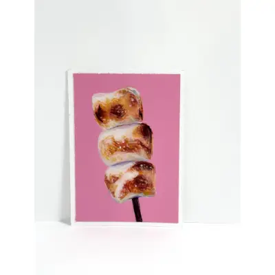 Toasted Marshmallows ("Toasty Roasty") aceo art card thumbnail 1