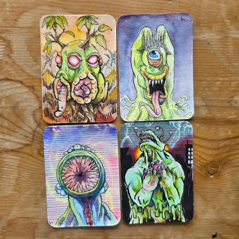 THE LEFTOVERS - Scary Guys bundle aceo art card