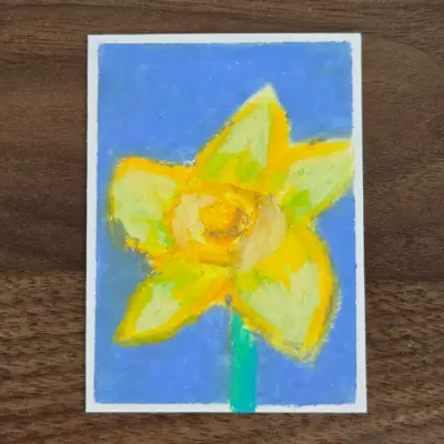 Daffodil aceo art card thumbnail 2
