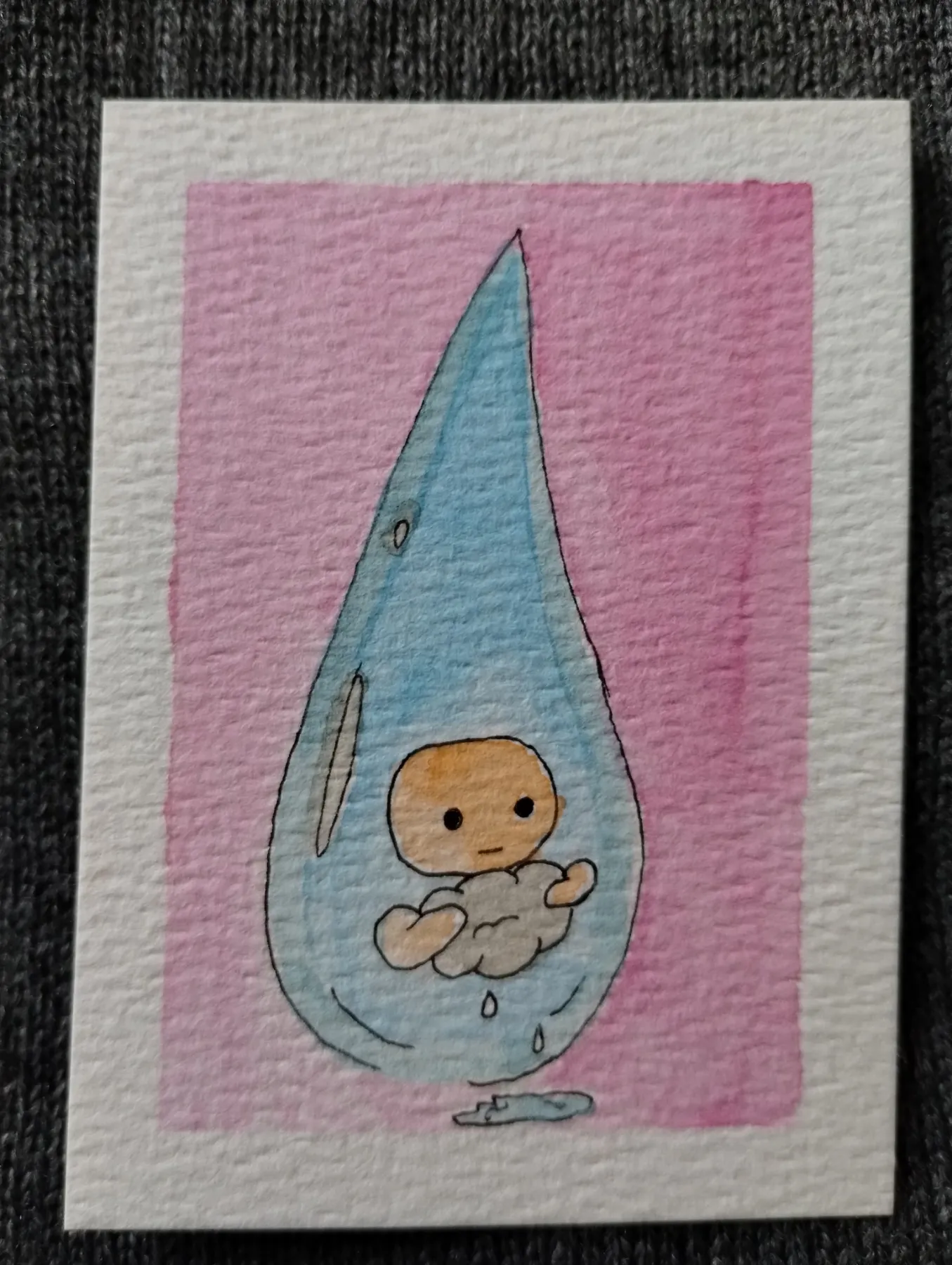 Dripping aceo art card