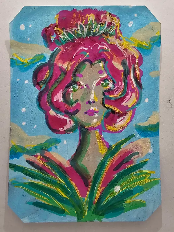 Pretty Rose aceo art card