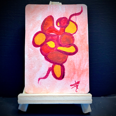 Abratract heart “Passion” ACEO by Jadysb aceo art card thumbnail 1
