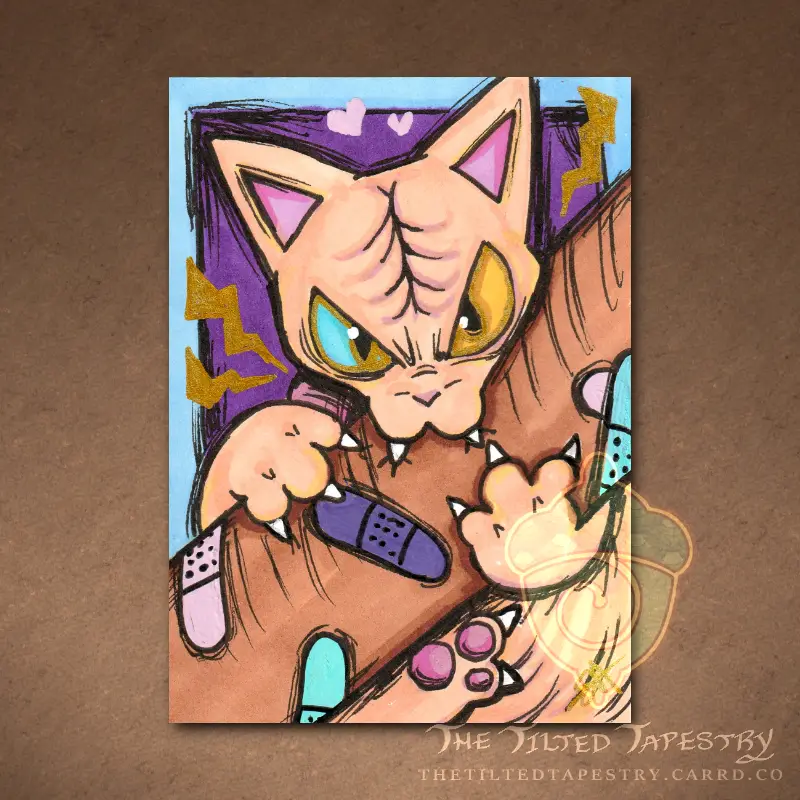 Chomp (Cats Cats Cats Collection) aceo art card