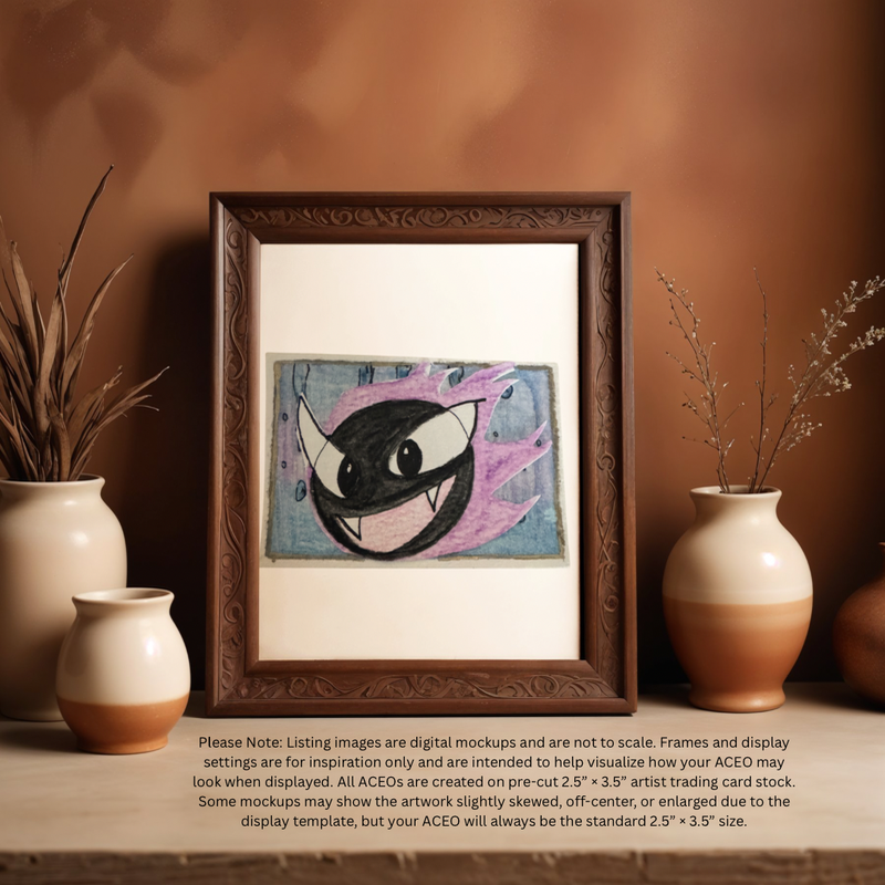 Gastly aceo art card
