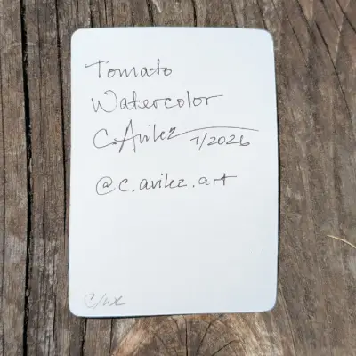 Tomato aceo art card thumbnail 3