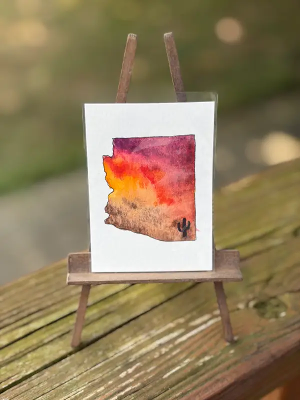 Arizona: Saguaro Cactus aceo art card