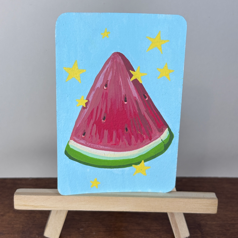 Starry Fruit 2 aceo art card
