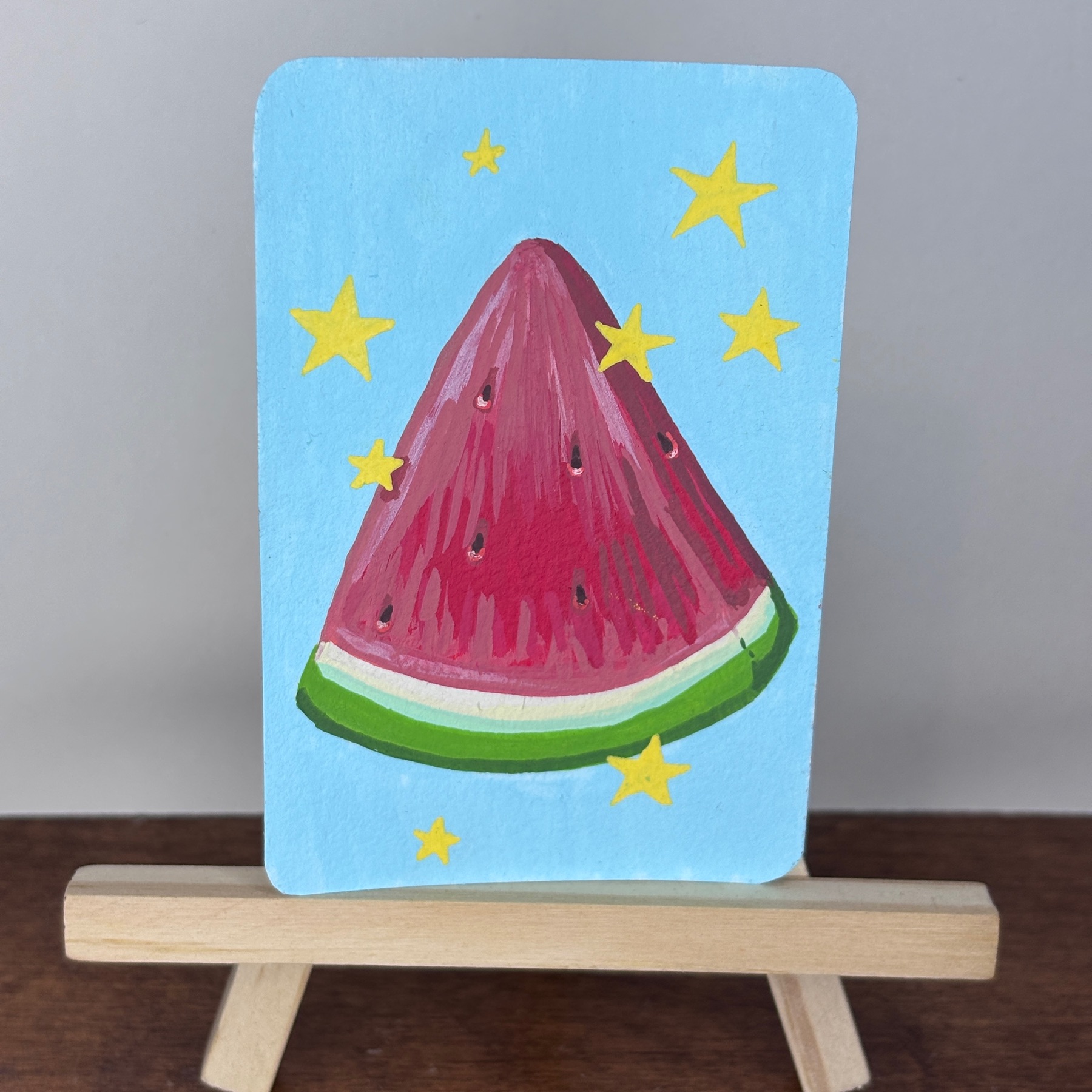 Starry Fruit 2 aceo art card