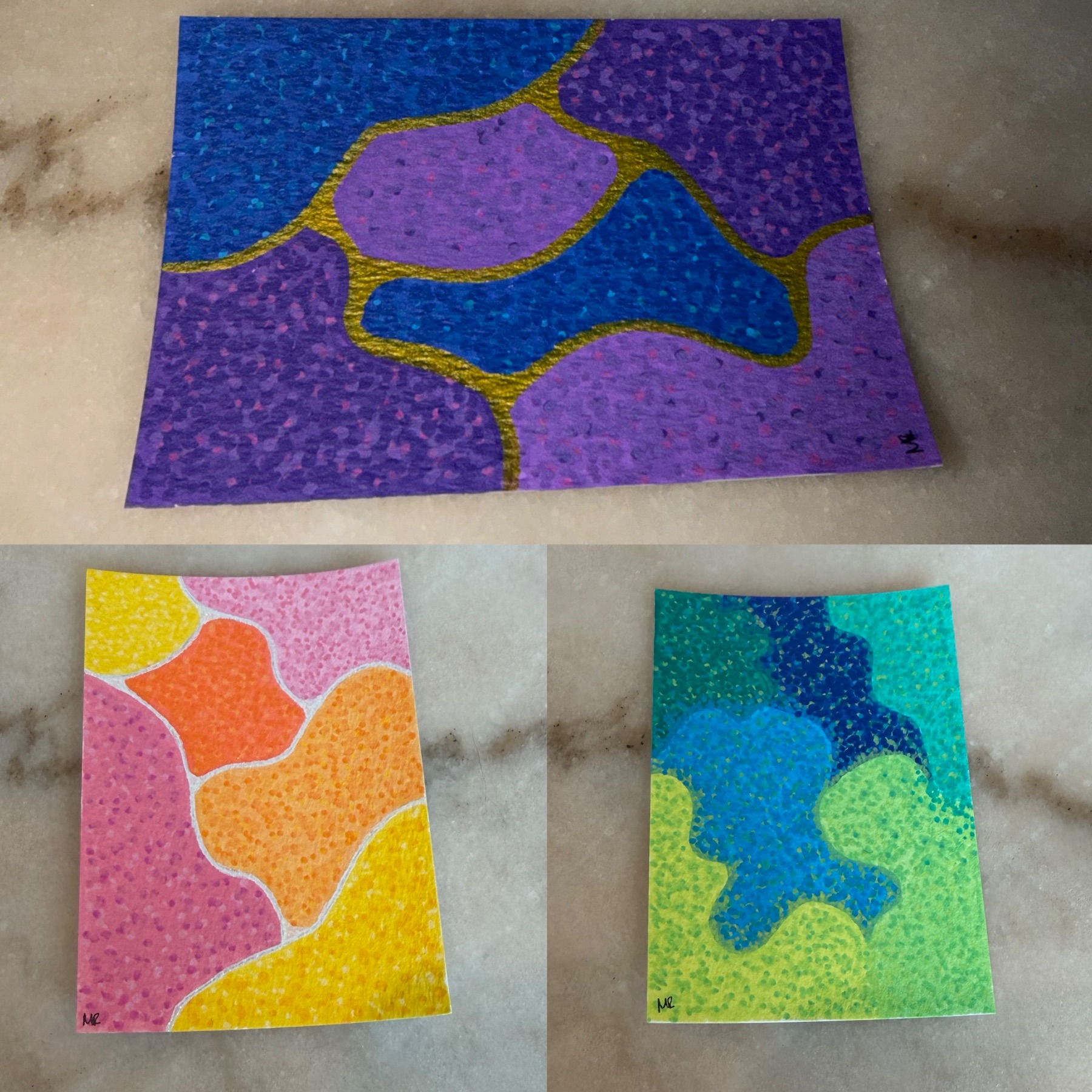 Abstract Bundle aceo art card