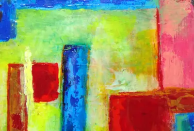 Taos Houses 3 original art acrylic painting ACEO aceo art card thumbnail 1