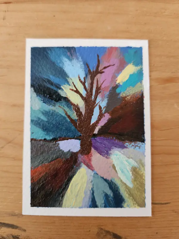 Tree of life | original acrylic aceo art card