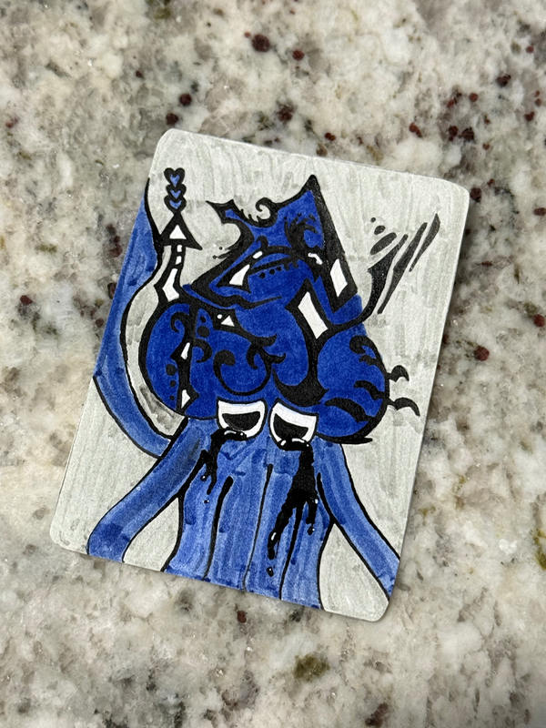 Squiddy: Blu aceo art card