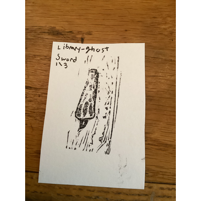 Sword and stars print 1/3 aceo art card thumbnail 2