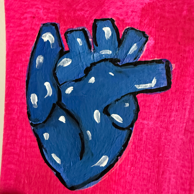 Original Anatomical Heart ACEO | Heartstrings #3/9 aceo art card thumbnail 3