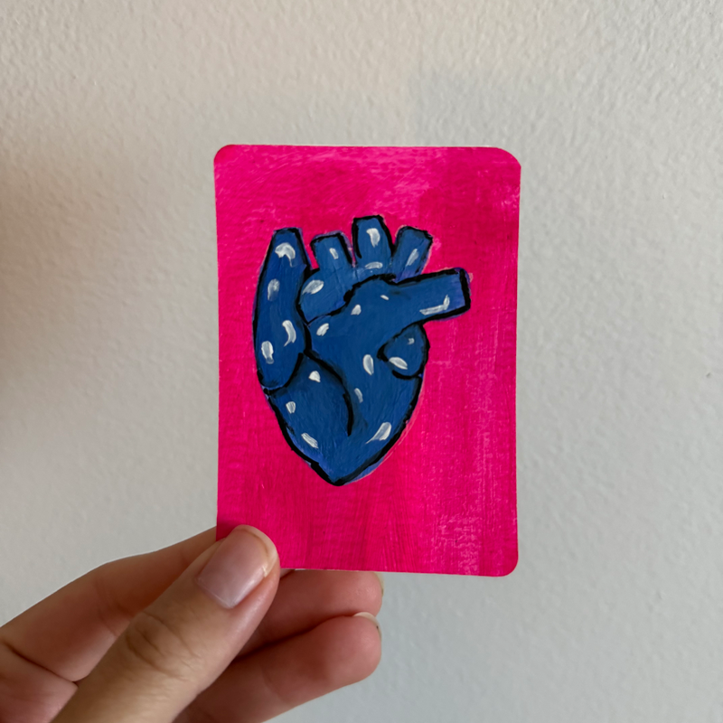 Original Anatomical Heart ACEO | Heartstrings #3/9 aceo art card