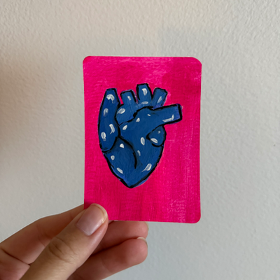 Original Anatomical Heart ACEO | Heartstrings #3/9 aceo art card thumbnail 1