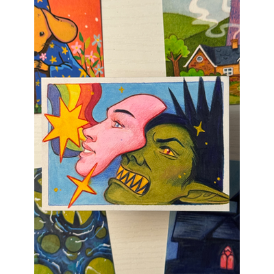 Sugar Mask aceo art card thumbnail 3