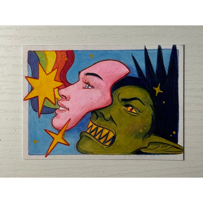 Sugar Mask aceo art card thumbnail 1